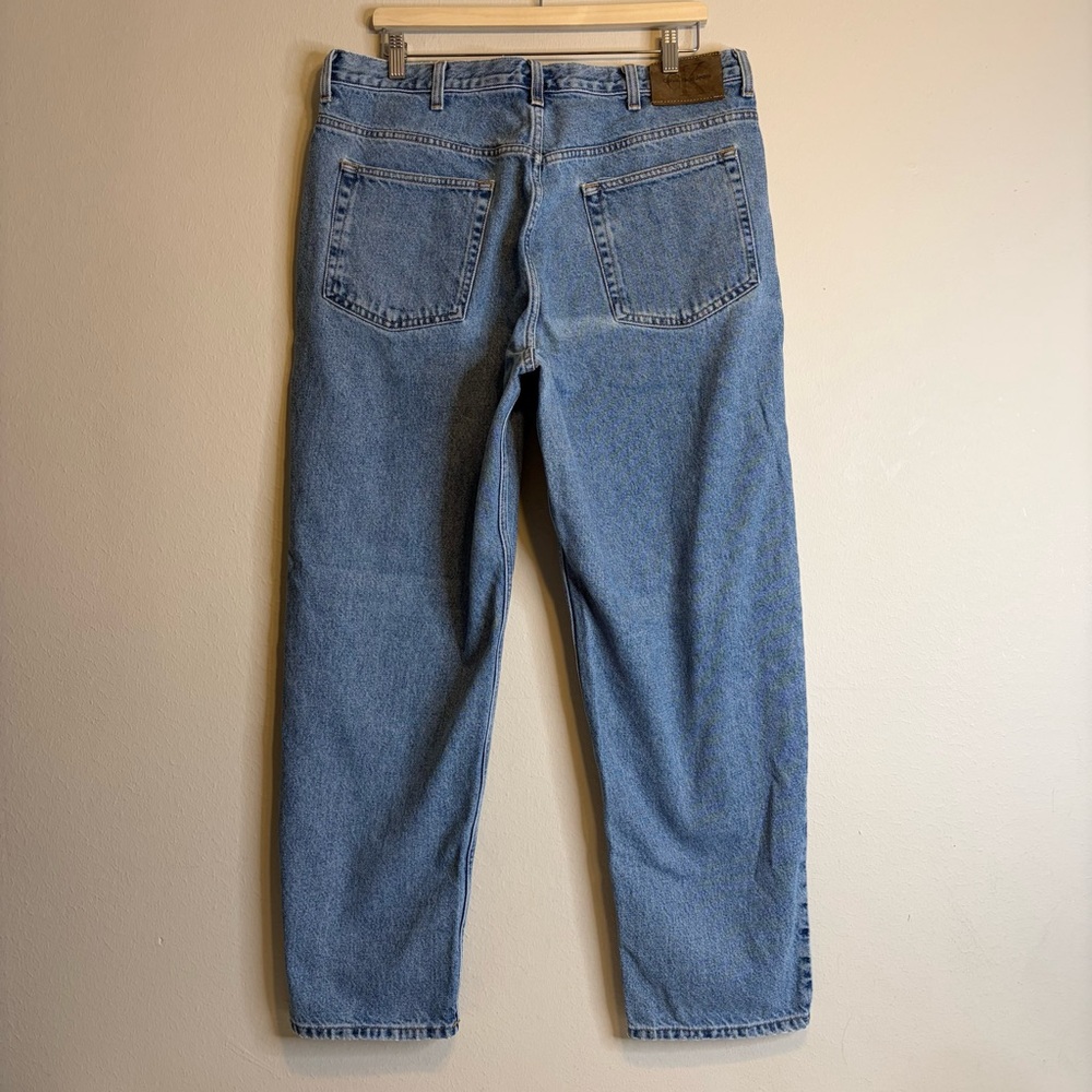 Calvin Klein 90’s Vintage Easy Fit Relaxed Fit Blue Light Wash Men Jeans Size 38